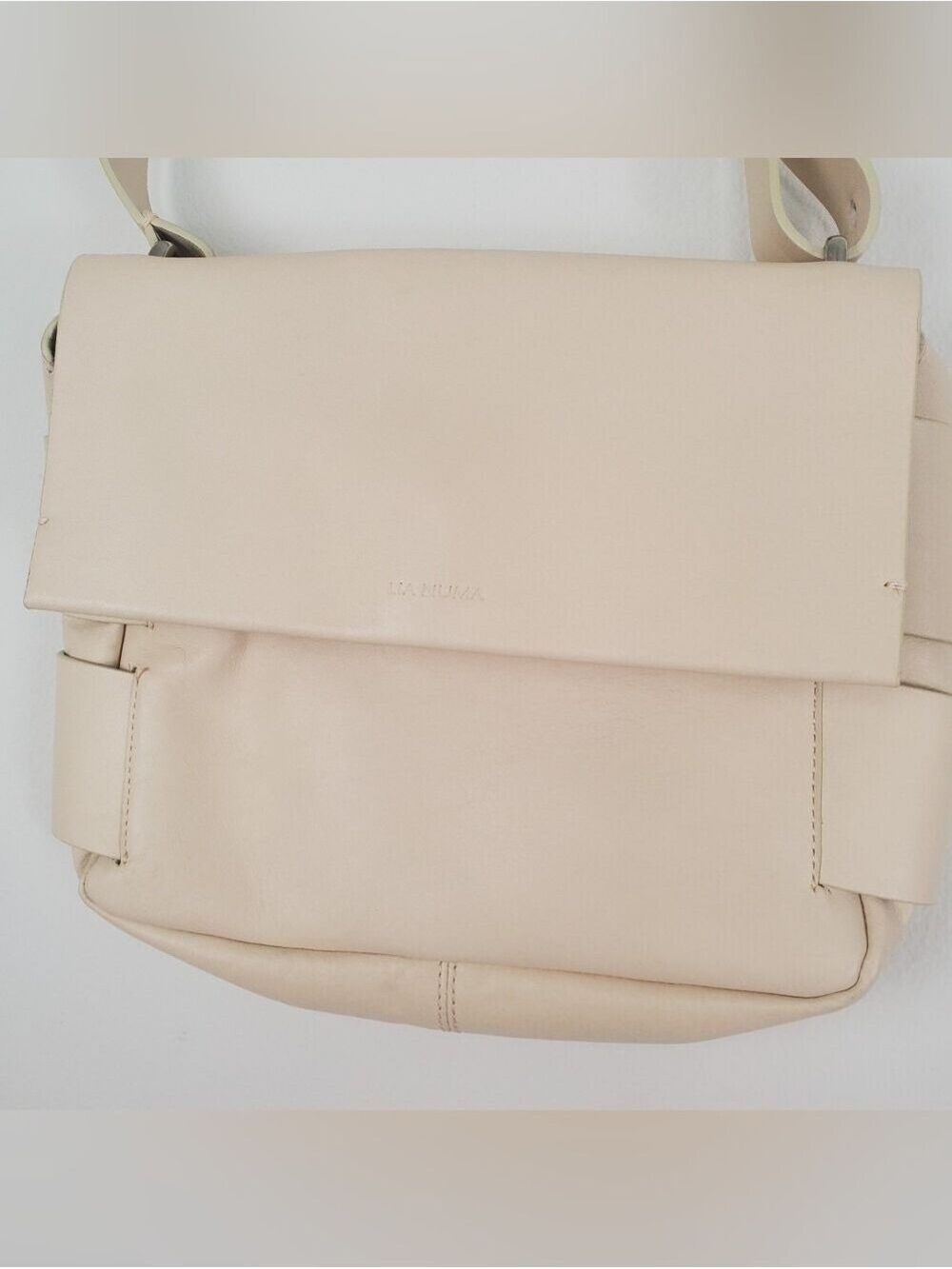 LIA NUMA Satchel Shoulder Handbag Genuine Calf Leather Made In Italy - Picture 10 of 14